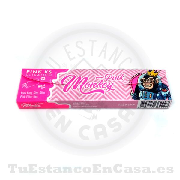 Papel de Fumar Natural Monkey King Extra Largo + Tips de Cartón - BubbleGum