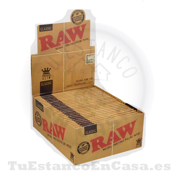 Papel de Fumar Natural RAW Slim Extra Largo 200 - 110 mm - Imagen 2
