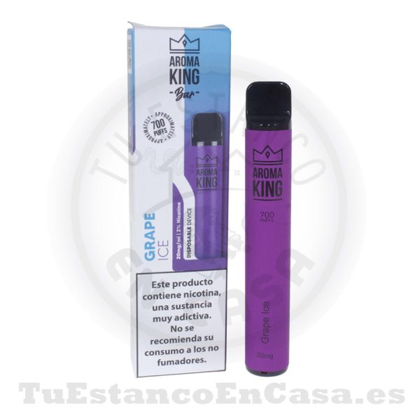 Pod desechable Aroma King Classic Grape ICE 20 mg - 700 Caladas