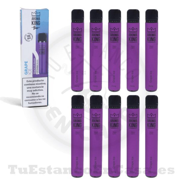 Pod desechable Aroma King Classic Grape ICE 20 mg - 700 Caladas - Imagen 2