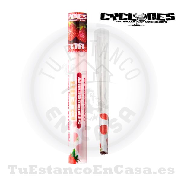 Cono Papel de Fumar Cyclones Clear Red (Sabor Fresa)