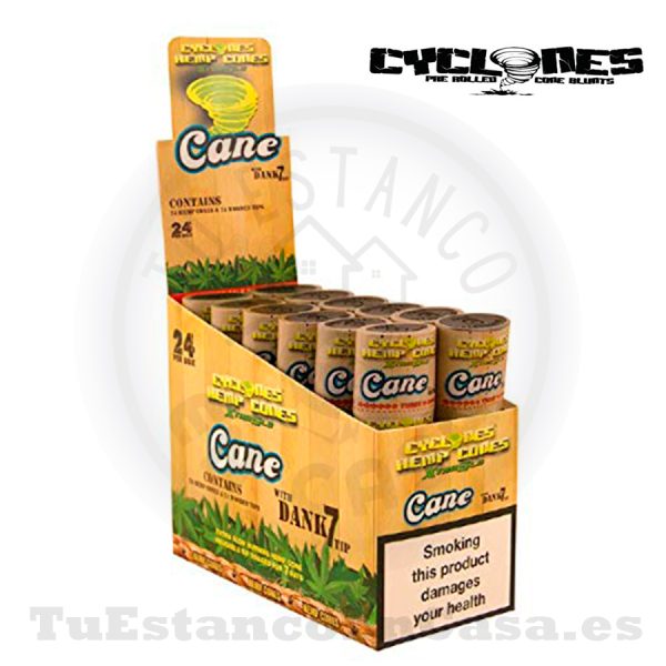 Conos Papel de Fumar Cyclones Hemp Cones Cane (Sabor Caña de Azúcar) 2 und. - Imagen 2