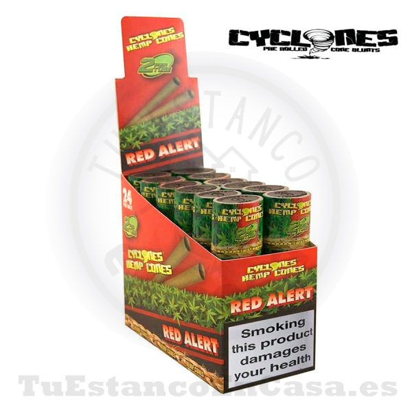Conos Papel de Fumar Cyclones Hemp Cones Red Alert (Sabor Fresa) 2 und. - Imagen 2