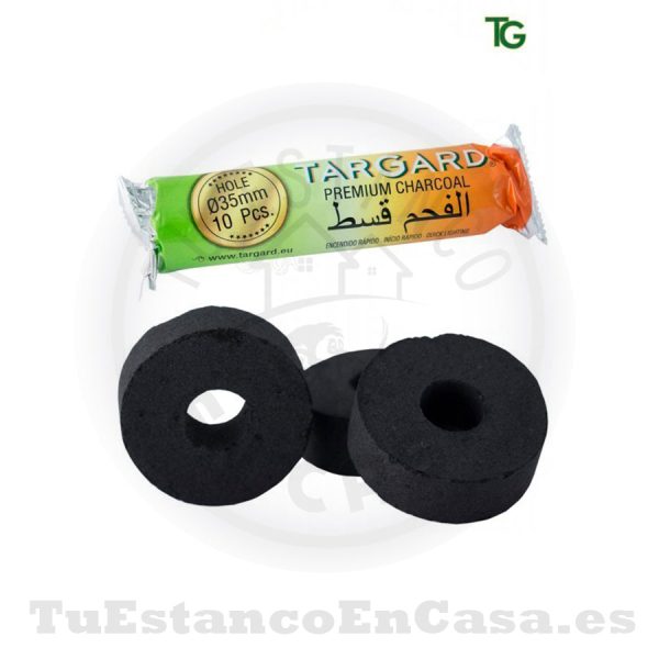 Carbón Autoencendido TarGard con Agujero 35 mm -  10 und