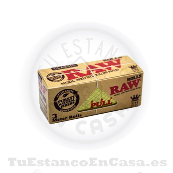Papel de Fumar Natural RAW Classic Rolls - 3 Metros