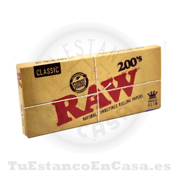 Papel de Fumar Natural RAW Slim Extra Largo 200 - 110 mm