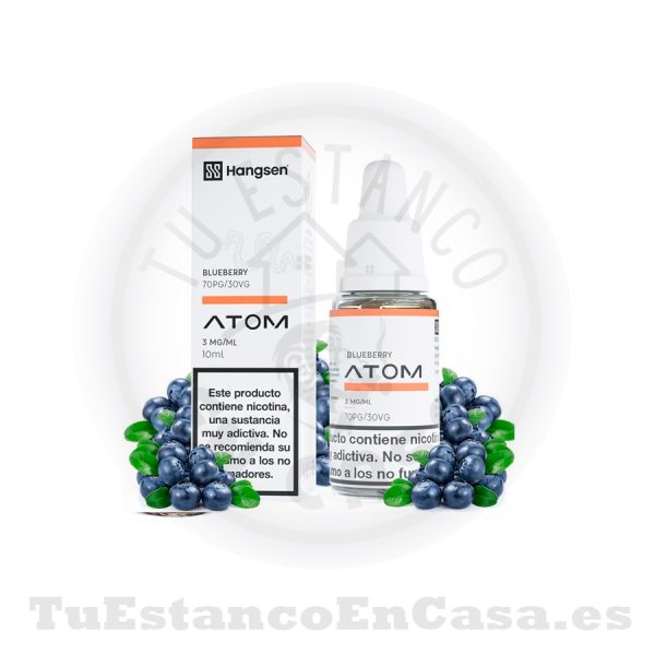 E - Liquido Hangsen Atom Blueberry - 10 ml