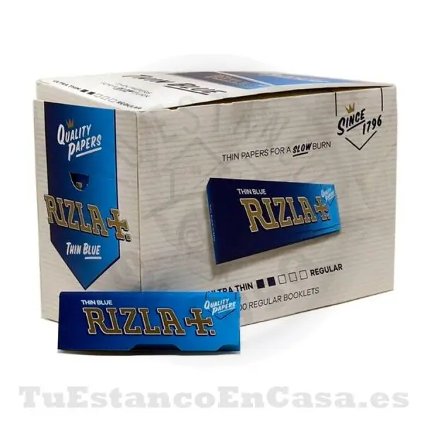 Papel de Fumar Rizla+ Thin Blue Corto - 70mm - Imagen 2