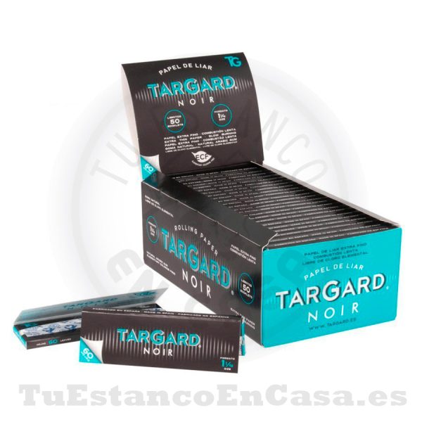 Papel de Fumar TarGard Noir 1 ¼ - 78 mm - Imagen 2