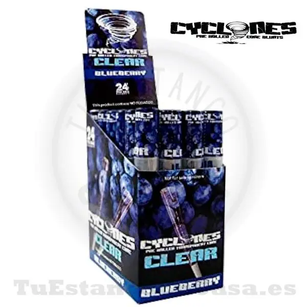Cono Papel de Fumar Cyclones Clear Blueberry (Sabor Arándanos) - Imagen 2