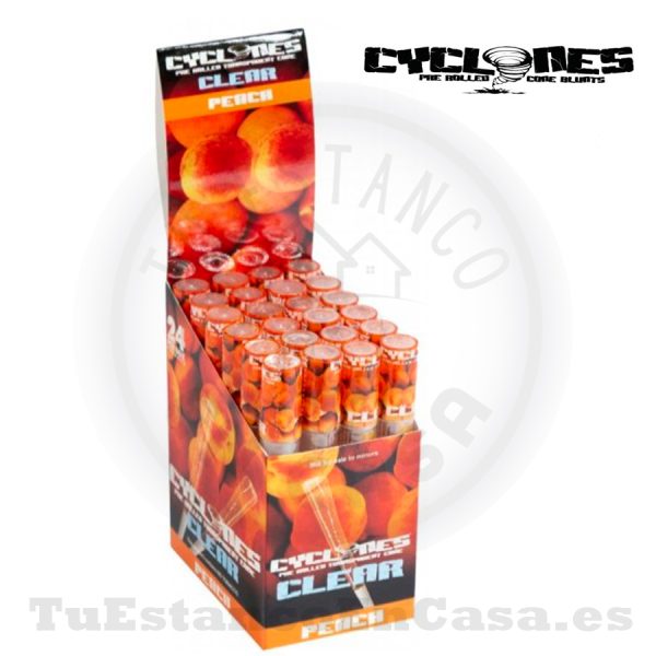 Cono Papel de Fumar Cyclones Clear Peach (Sabor Melocotón) - Imagen 2