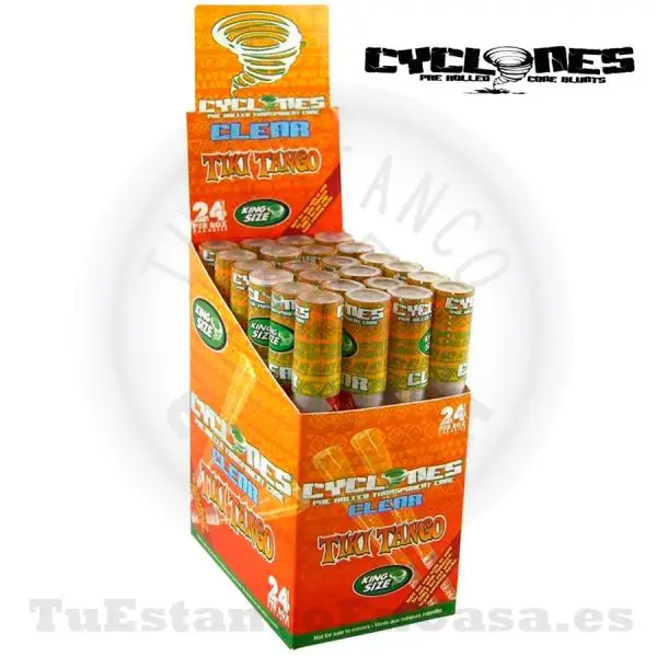 Cono Papel de Fumar Cyclones Clear Tiki Tango (Sabor Mango) - Imagen 2
