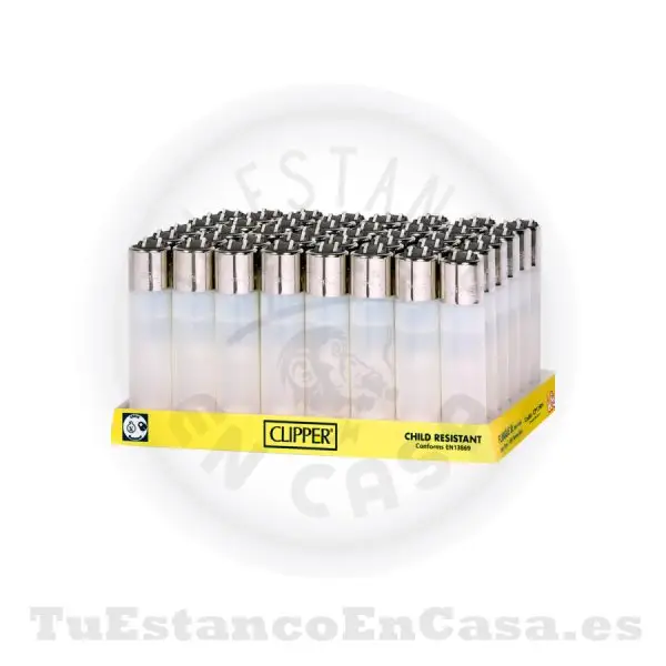 Encendedor CLIPPER - Blanco Transparente - Imagen 2
