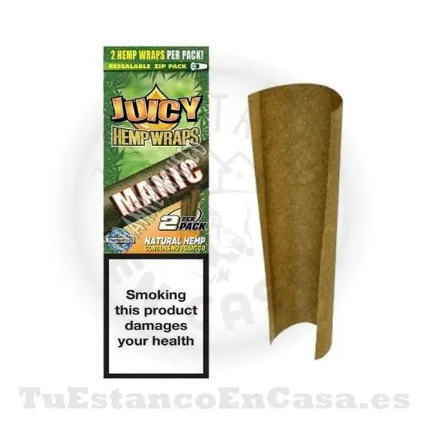 Papel de Fumar Blunt Juicy Jay's Hemp Wraps Manic (Sabor Mango - Papaya) 2 und.
