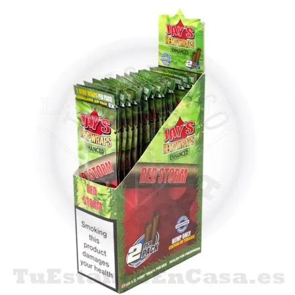 Papel de Fumar Blunt Juicy Jay's Hemp Wraps Red Storm (Sabor Pastel de Cereza) 2 und. - Imagen 2