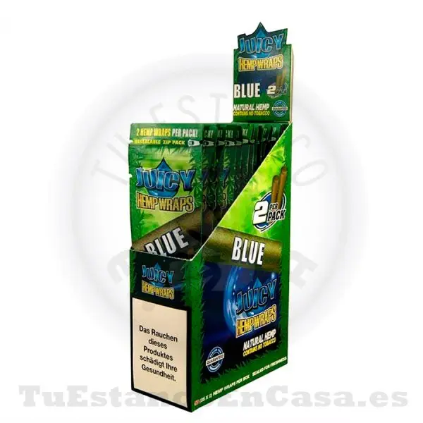 Papel de Fumar Blunt Juicy Jay's Hemp Wraps Blue (Sabor Arándanos) 2 und. - Imagen 2