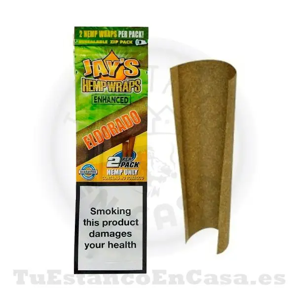 Papel de Fumar Blunt Juicy Jay's Hemp Wraps Eldorado (Sabor Batido de Piña) 2 und.
