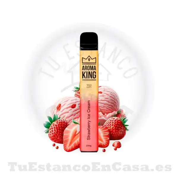 Pod desechable Aroma King Classic Strawberry ICE CREAM 20 mg - 700 Caladas