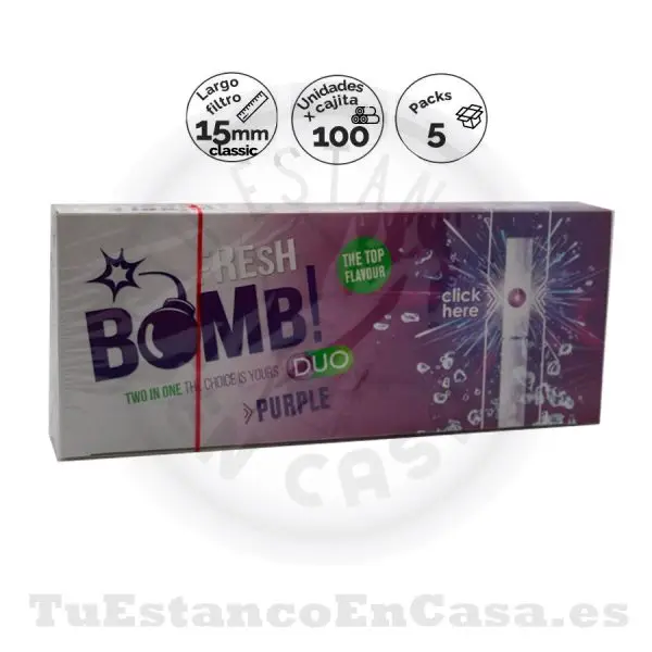 Tubos Fresh Bomb Two in One  Sabor Frutos Rojos 100 und.