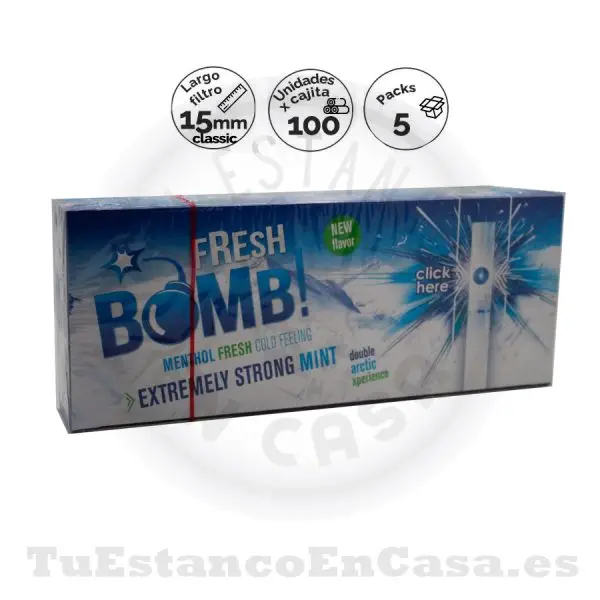 Tubos Fresh Bomb Two in One  Sabor Menta Fuerte 100 und.