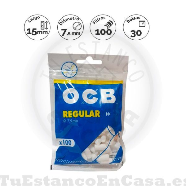 Filtros OCB Regular 7.5 mm 100 und.