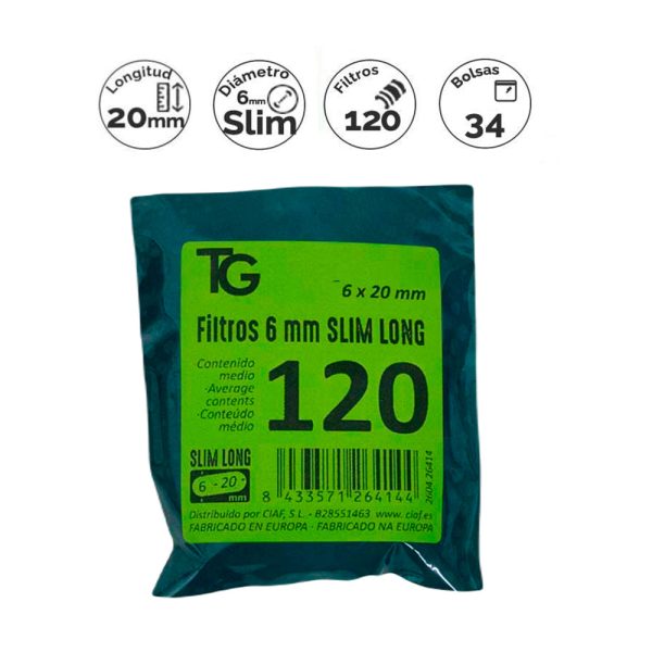 Filtros Targard Slim Extra Largo 6 mm 120 und.