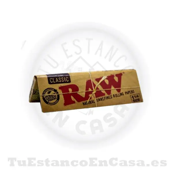 Papel de Fumar Natural RAW Classic 1 ¼ - 78 mm