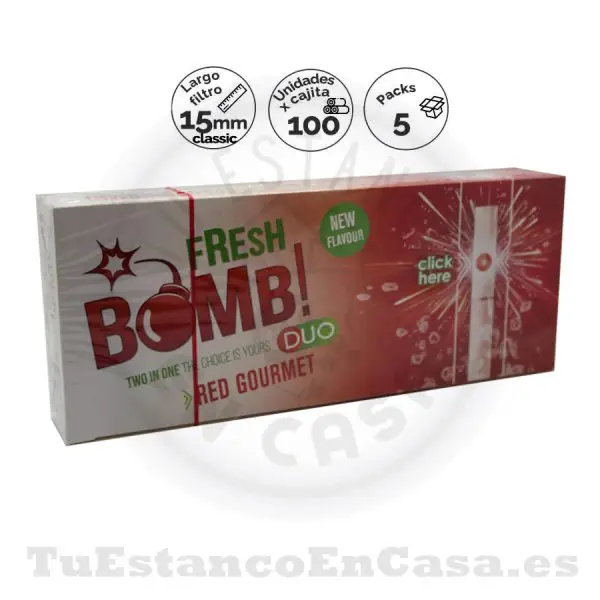 Tubos Fresh Bomb Two in One  Sabor Fresa 100 und