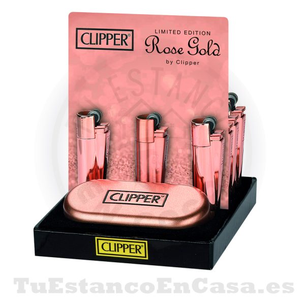 Encendedor Clipper Metal Gold Rossé - Imagen 2