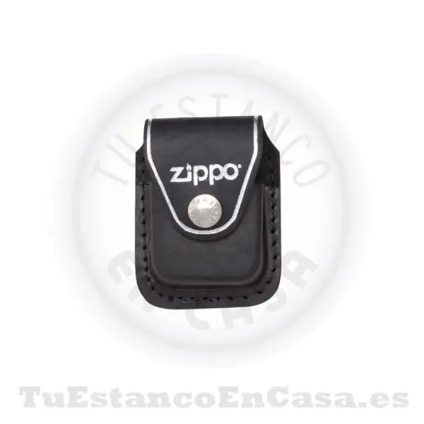 Funda Zippo Piel Negra