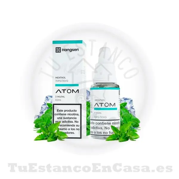 E - Liquido Hangsen Atom Menthol - 10 ml