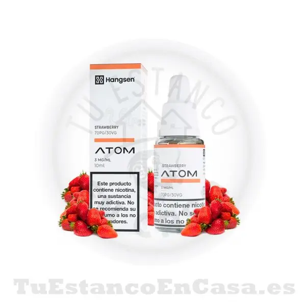 E - Liquido Hangsen Atom Strawberry - 10 ml