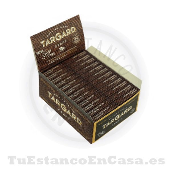 Papel de Fumar Natural Targard Slim Extra Largo Craft - 110 mm + 32 Tips - Imagen 3