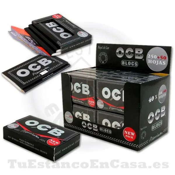 Papel de Fumar OCB Premium Bloc 300 1 ¼ – 78 mm - Imagen 2
