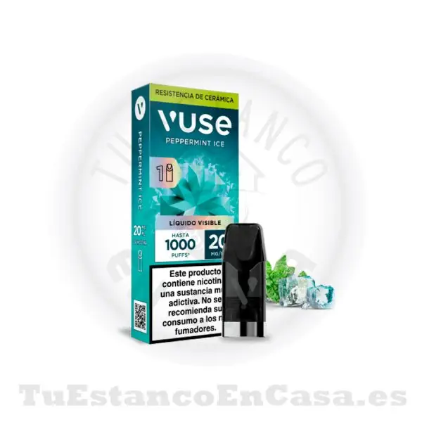 Recarga Cabezal Vuse Go Reload 1 und. Peppermint ICE 20 mg - 1000 Caladas