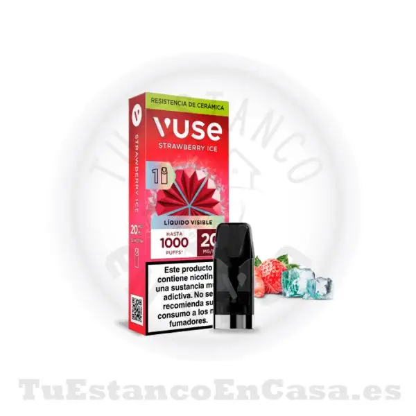 Recarga Cabezal Vuse Go Reload 1 und. Strawberry ICE 20 mg - 1000 Caladas