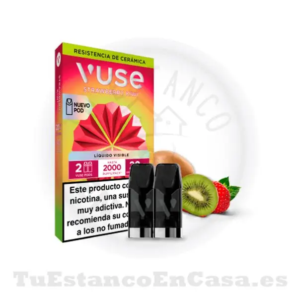 Recarga Cabezal Vuse Go Reload 2 und. Strawberry Kiwi 20 mg - 1000 Caladas