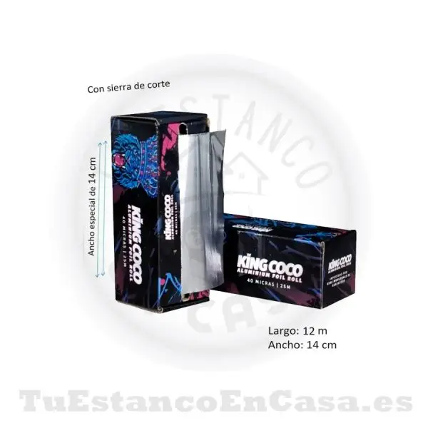Papel de Aluminio King Coco - 12 m.