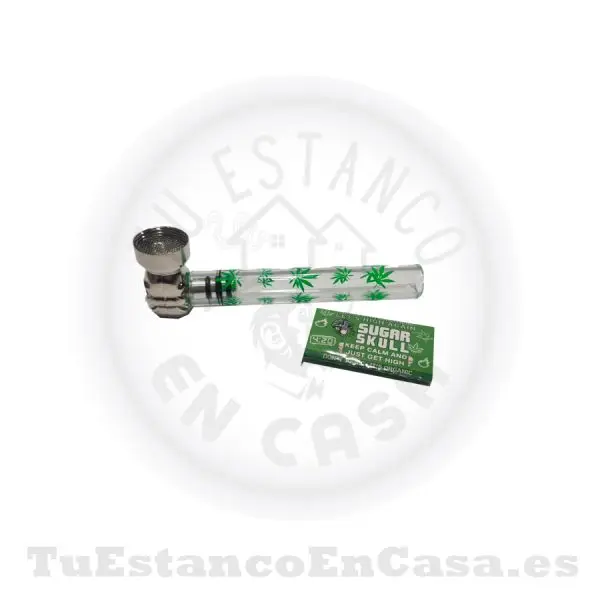 Pipa de Cristal & Metal Sugar Skull - Imagen 2