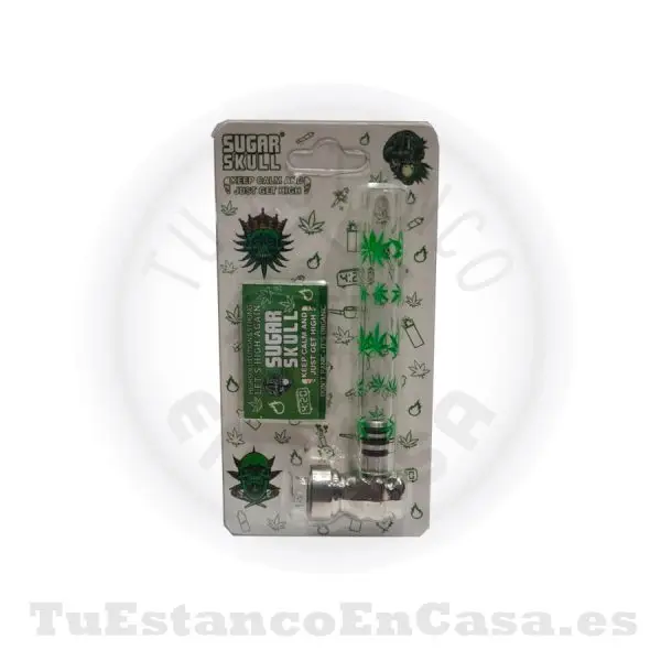 Pipa de Cristal & Metal Sugar Skull - Imagen 4
