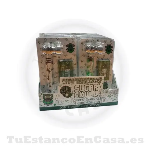 Pipa de Cristal & Metal Sugar Skull - Imagen 5