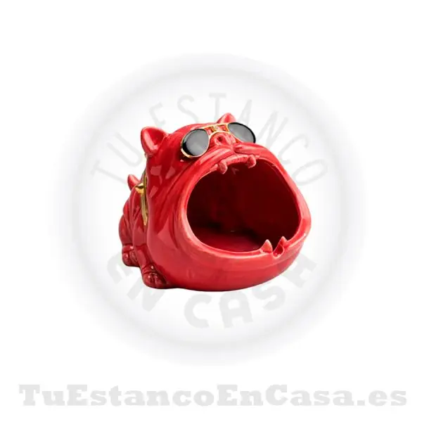 Cenicero Cerámica Bull Dog con Gafas