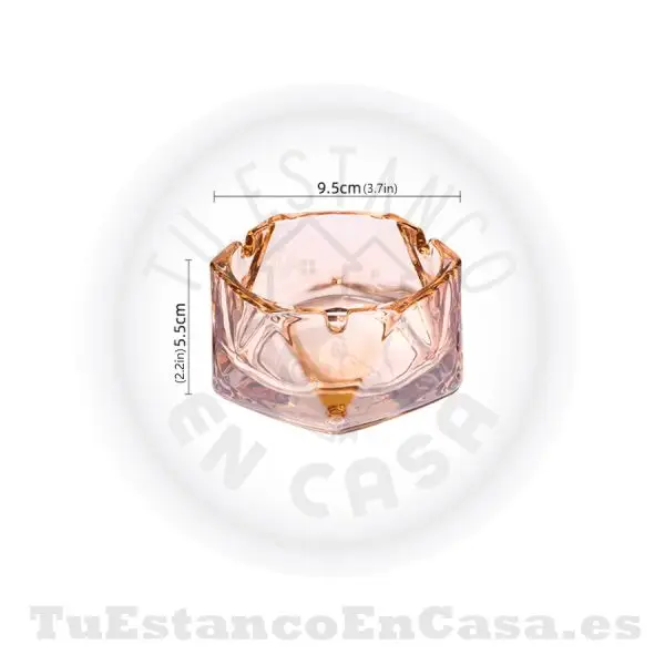 Cenicero Cristal Hexagonal - Imagen 3
