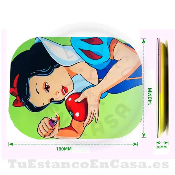 Bandeja Metal Pequeña Blanca con Tapete Magnético Apolo Head Shop - Imagen 3