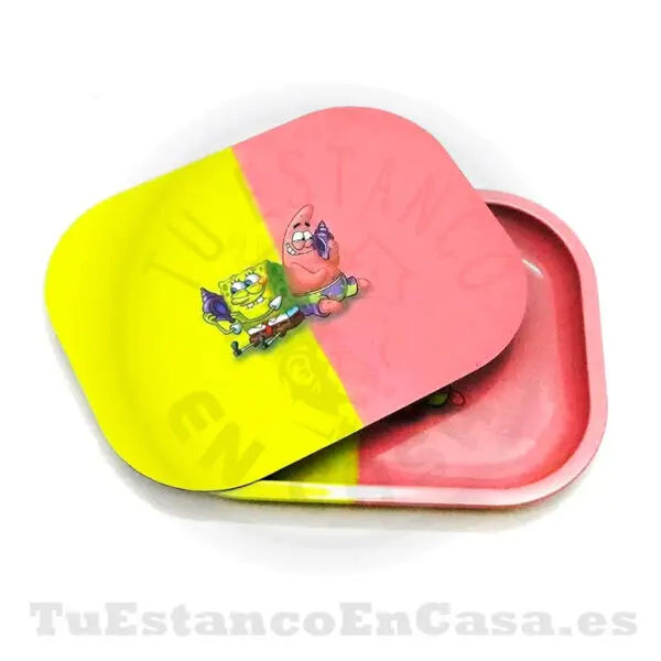 Bandeja Metal Pequeña Bob Esponja con Tapete Magnético Apolo Head Shop