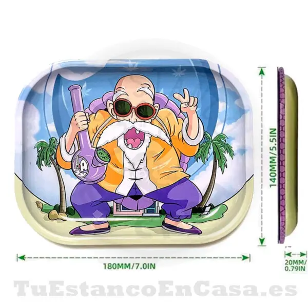 Bandeja Metal Pequeña Dragon Ball con Tapete Magnético Apolo Head Shop - Imagen 2
