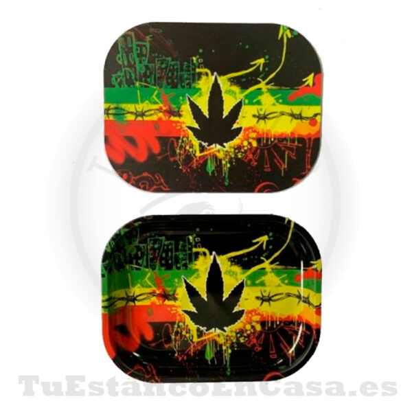 Bandeja Metal Pequeña Jamaica con Tapete Magnético Apolo Head Shop - Imagen 3