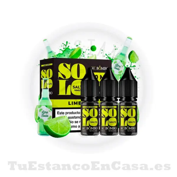 E - Liquido Bombo Solo Salts - Lime Soda - Imagen 2