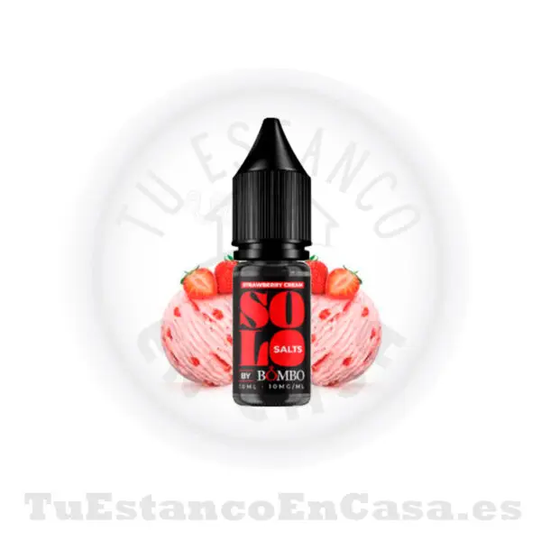 E - Liquido Bombo Solo Salts - Strawberry Cream