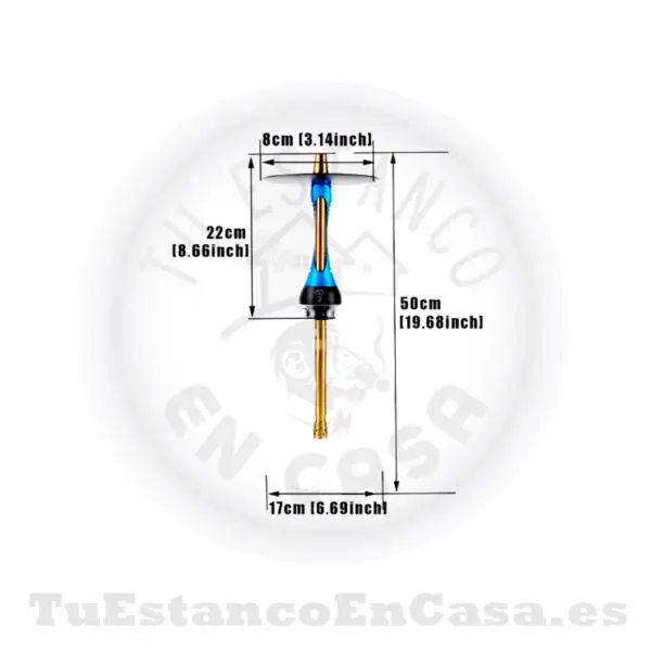 Cachimba Shishas Apolo Alpha Model X - Blue (55cm) - Imagen 3